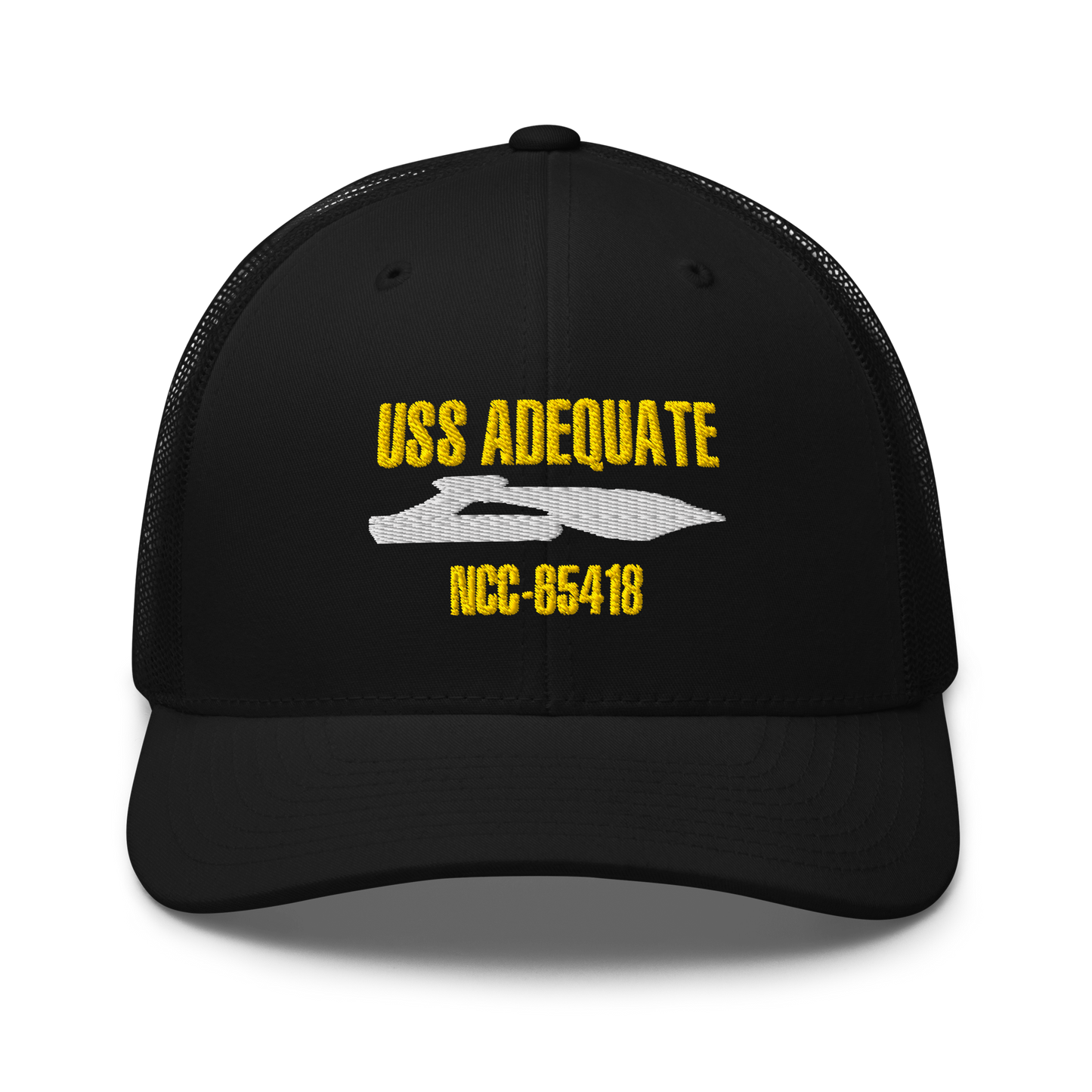 Trekkin Up North U.S.S. Adequate Trucker Cap (Embroidered)