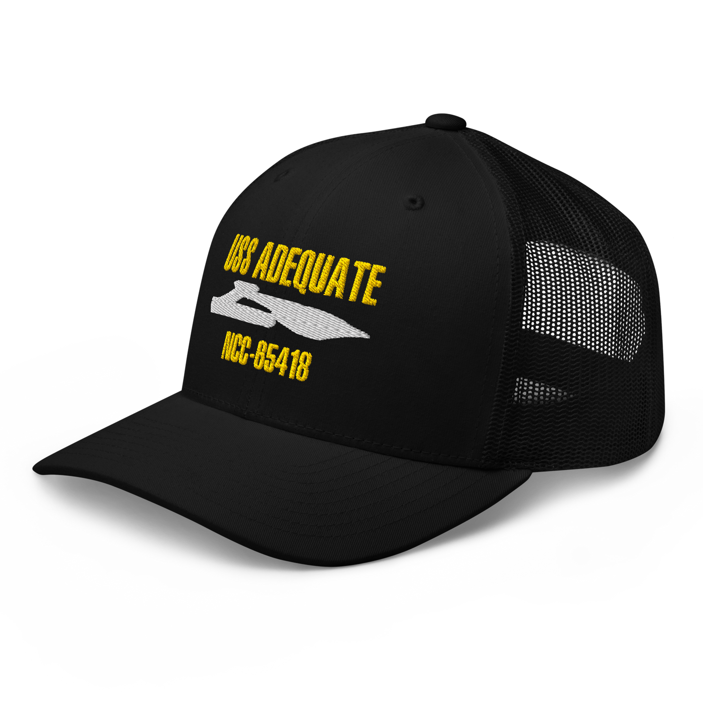 Trekkin Up North U.S.S. Adequate Trucker Cap (Embroidered)