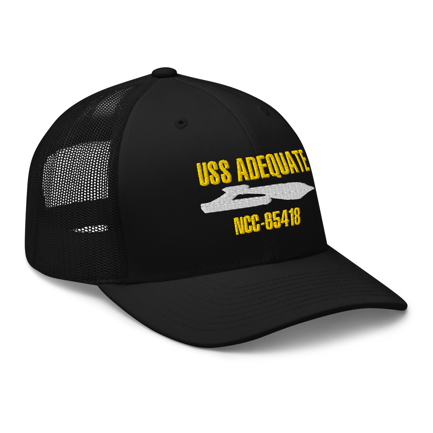 Trekkin Up North U.S.S. Adequate Trucker Cap (Embroidered)