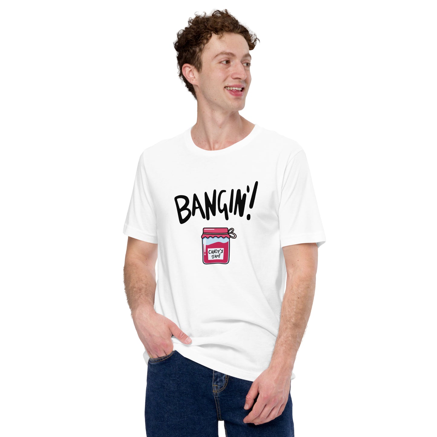 Candy's Jam "Bangin'!" Unisex T-shirt (Designed by Pigeonhat)