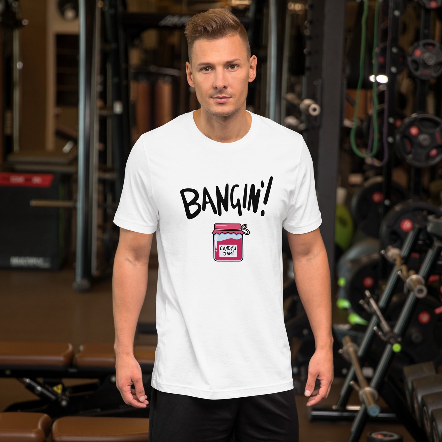 Candy's Jam "Bangin'!" Unisex T-shirt (Designed by Pigeonhat)