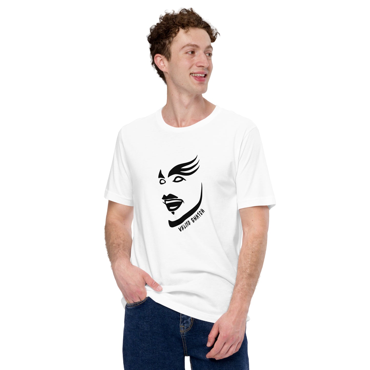 Velcro Snatch Makeup Unisex T-shirt (Designed by Pigeonhat)