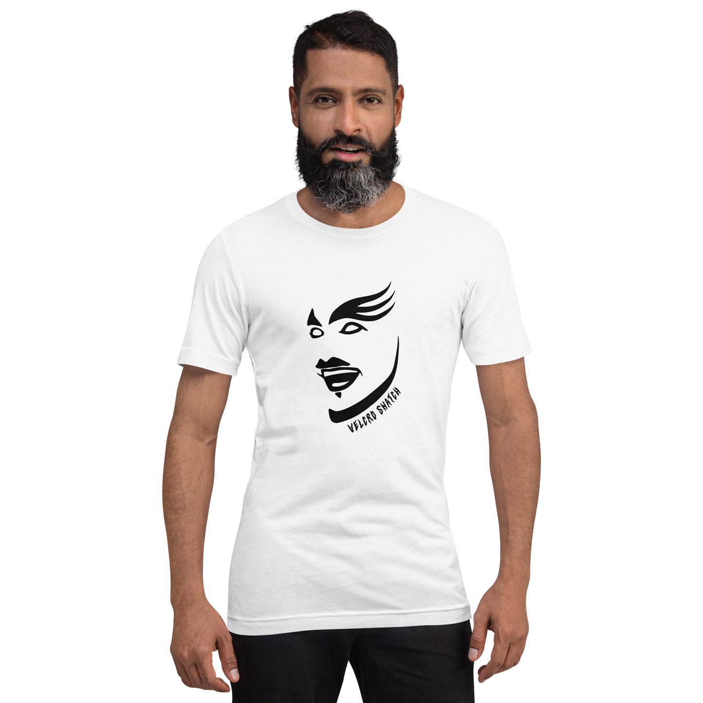 Velcro Snatch Makeup Unisex T-shirt (Designed by Pigeonhat)
